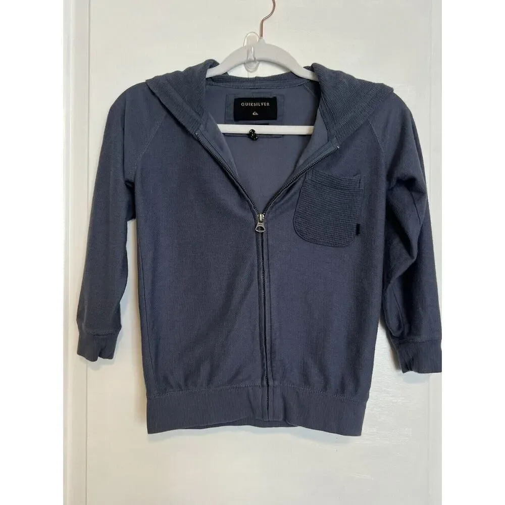 Quiksilver Baao Full Zip Hoodie Jacket Sweatshirt Boys Youth Boys Lightweight 7